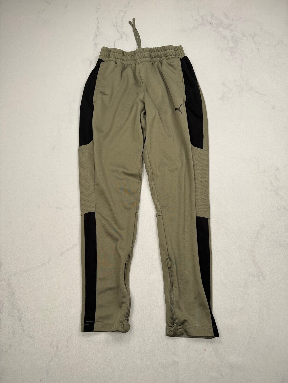 Puma Athletic Pants Pants Khaki 2010s Adjustable - Womens S